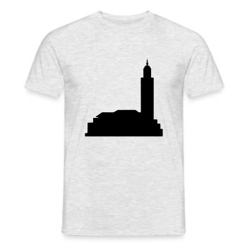 Mosque Hassan 2 Casabanca Morocco - Men's T-Shirt - heather grey - Front - AI Model Male 178 dark (178cm)