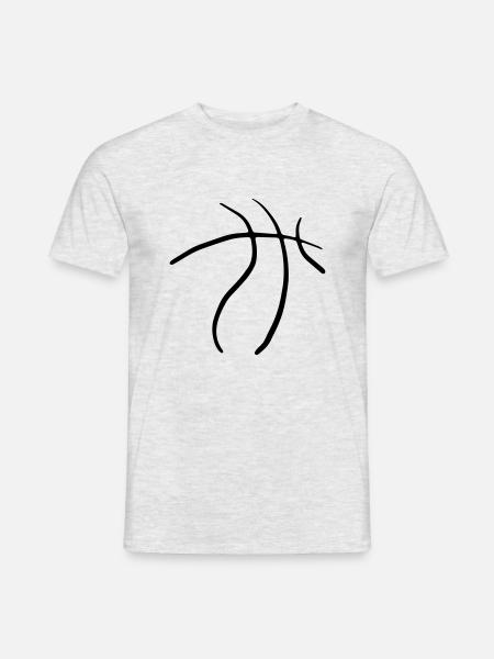 Basketbäll 13 Zeichenfläche 13 - Männer T-Shirt - Grau meliert