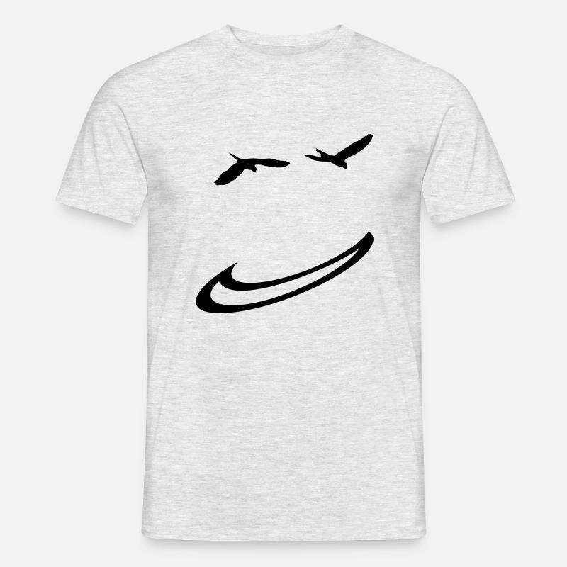 Lächle das Leben an - Männer T-Shirt - Grau meliert