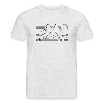 MTB mountain bike - Men's T-Shirt - heather grey - Front - AI Model Male 178 dark (178cm)