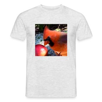 Nördlicher Kardinal - Männer T-Shirt - Grau meliert - Vorne - AI Model Male 178 dark (178cm)