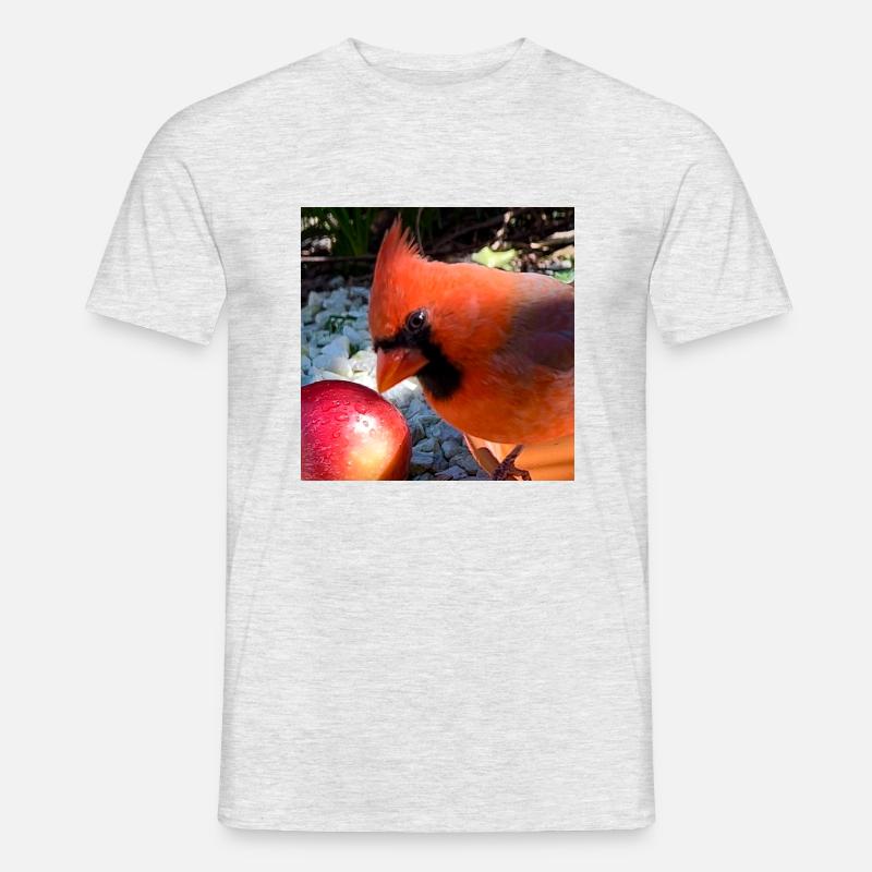 Nördlicher Kardinal - Männer T-Shirt - Grau meliert
