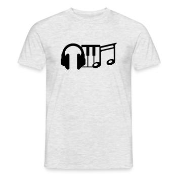 dj - Men's T-Shirt - heather grey - Front - AI Model Male 178 dark (178cm)