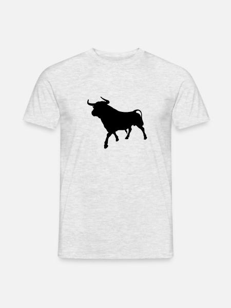 Börsen Bulle Aktien Stier Finanzen Geschenkidee - Männer T-Shirt - Grau meliert