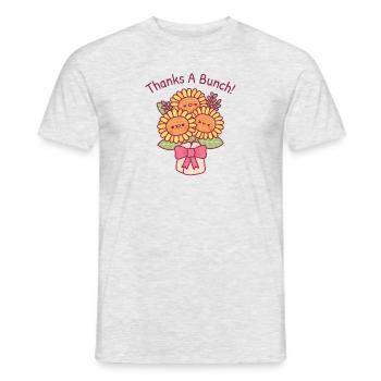 Süßer Sonnenblumenstrauß Dank eines Bündels Wortspiel - Männer T-Shirt - Grau meliert - Vorne - AI Model Male 178 dark (178cm)