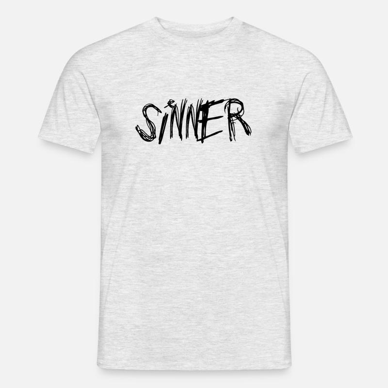 Sinner - Männer T-Shirt - Grau meliert