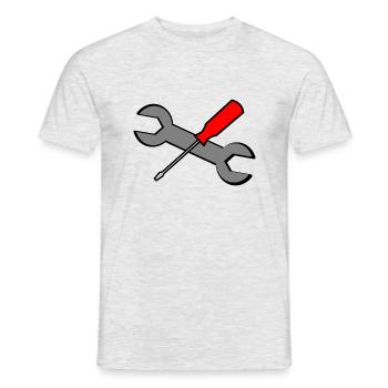 outils - T-shirt homme - gris chiné - Devant - AI Model Male 178 dark (178cm)