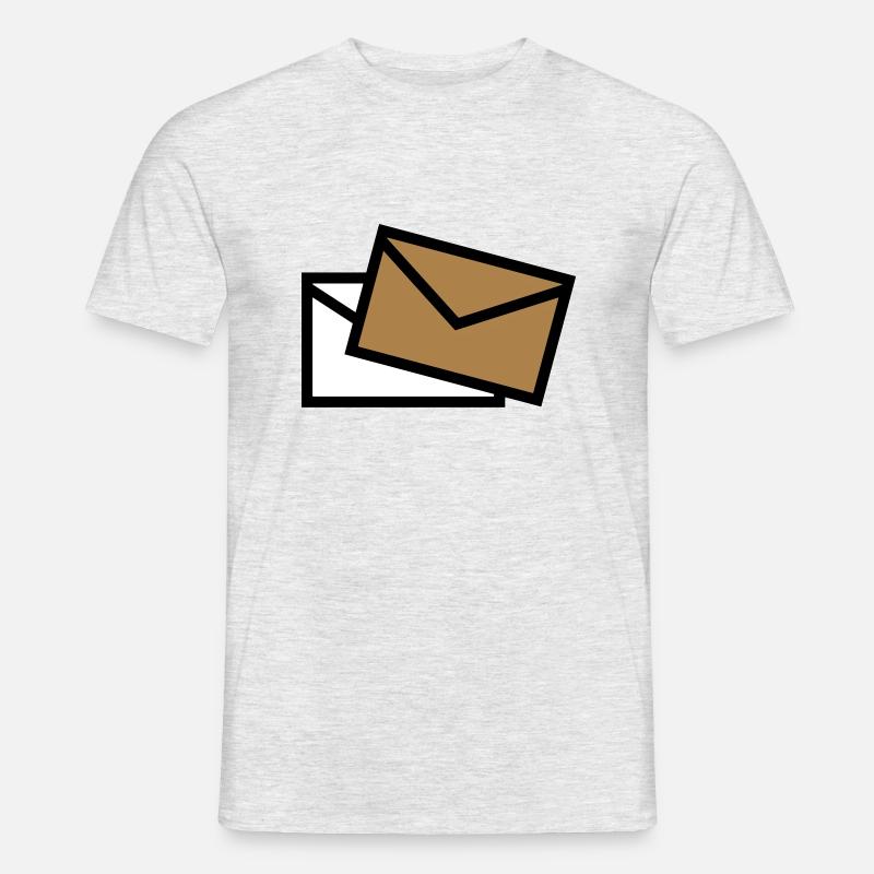 Post - Mail - poste / Brief - letter - lettre - Männer T-Shirt - Grau meliert