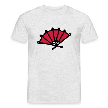 Asian fan hand fan asian hand fan - Men's T-Shirt - heather grey - Front - AI Model Male 178 dark (178cm)