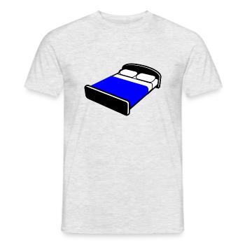 bett bed schlafen schlafzimmer sleeping room60 - Männer T-Shirt - Grau meliert - Vorne - AI Model Male 178 dark (178cm)