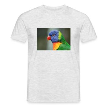 Honigpapagei alias Loris - Männer T-Shirt - Grau meliert - Vorne - AI Model Male 178 dark (178cm)