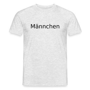 Männchen - Männer T-Shirt - Grau meliert - Vorne - AI Model Male 178 dark (178cm)