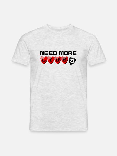 It needs more lives - Men's T-Shirt - heather grey