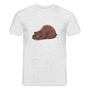 Schlafender Bär - T-shirt homme - gris chiné - Devant - AI Model Male 178 dark (178cm)