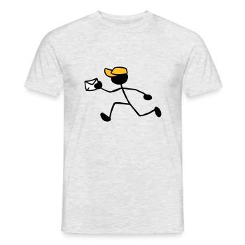 Postbote Kurier Briefzusteller Express Sendung - Männer T-Shirt - Grau meliert - Vorne - AI Model Male 178 dark (178cm)