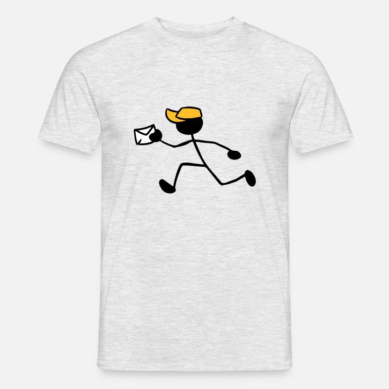 Postbote Kurier Briefzusteller Express Sendung - Männer T-Shirt - Grau meliert