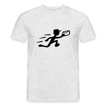 Postbote Zusteller Kurier Briefträger Geschenkidee - Männer T-Shirt - Grau meliert - Vorne - AI Model Male 178 dark (178cm)