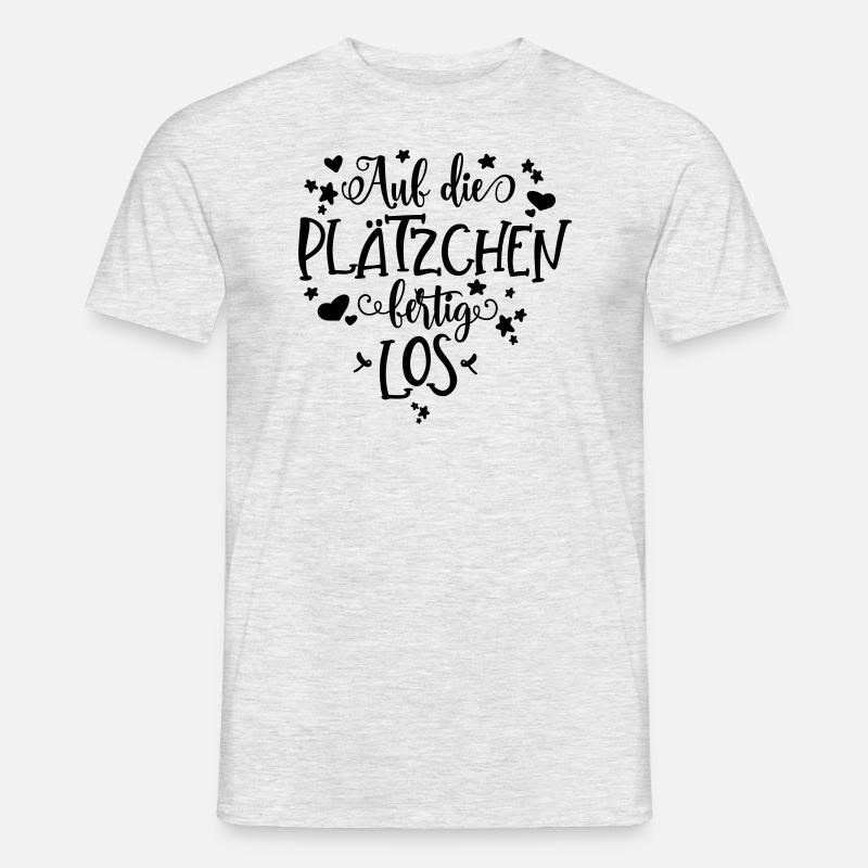 auf die plaetzchen - Männer T-Shirt - Grau meliert