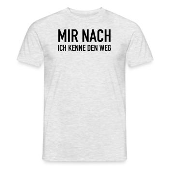 Après moi, je connais le chemin - T-shirt homme - gris chiné - Devant - AI Model Male 178 dark (178cm)