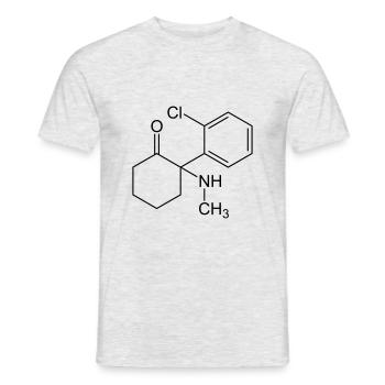 Ketamin - Männer T-Shirt - Grau meliert - Vorne - AI Model Male 178 dark (178cm)