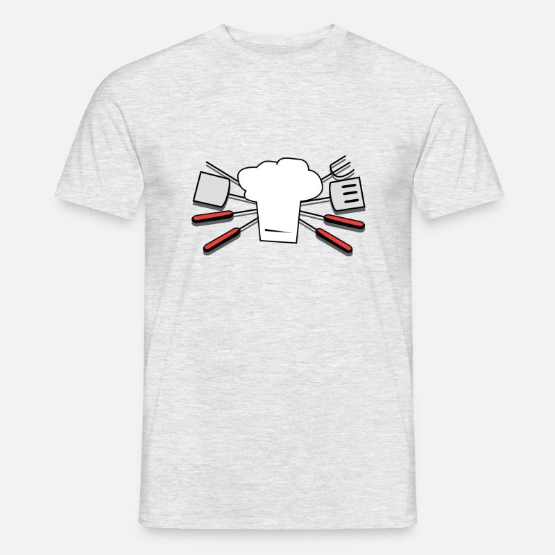 besteck geschirr flatware silverware cutlery84 - Männer T-Shirt - Grau meliert