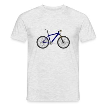 bicycle mountain bike cyclist mountainbike fahrrad - Männer T-Shirt - Grau meliert - Vorne - AI Model Male 178 dark (178cm)