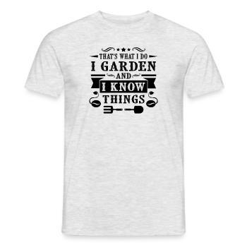 Garden and i know things - T-shirt homme - gris chiné - Devant - AI Model Male 178 dark (178cm)