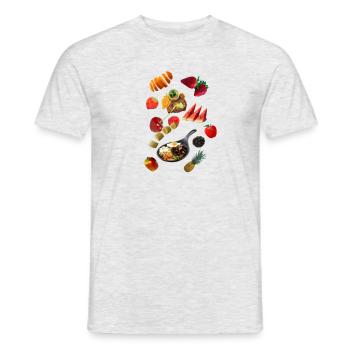 nourriture - T-shirt homme - gris chiné - Devant - AI Model Male 178 dark (178cm)