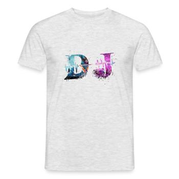 DJ Music Deejay - Men's T-Shirt - heather grey - Front - AI Model Male 178 dark (178cm)