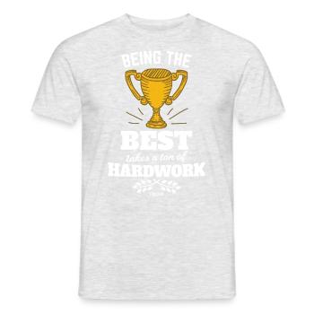 Succès du vainqueur de la Hard Work Cup - T-shirt homme - gris chiné - Devant - AI Model Male 178 dark (178cm)