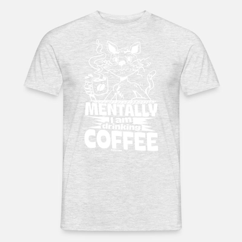 Kaffee - Männer T-Shirt - Grau meliert