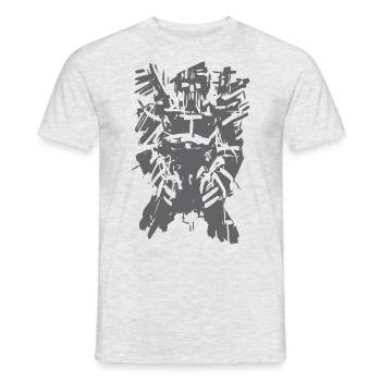 Samurai Tribal - Männer T-Shirt - Grau meliert - Vorne - AI Model Male 178 dark (178cm)
