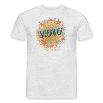 Meerweh - Männer T-Shirt - Grau meliert - Vorne - AI Model Male 178 dark (178cm)