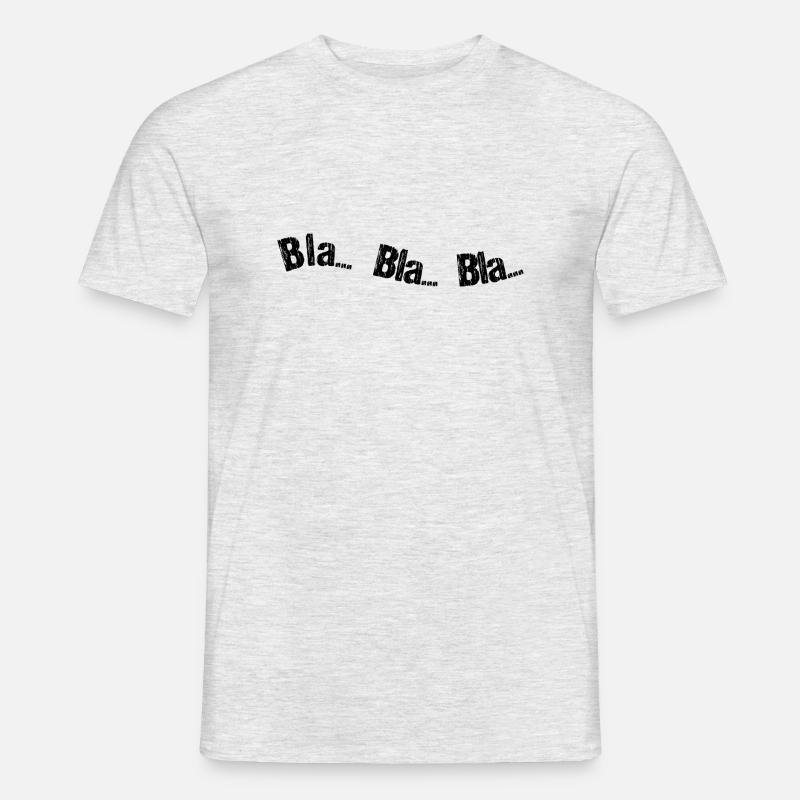 Bla Bla Bla - Männer T-Shirt - Grau meliert