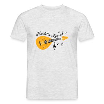 Mandolin Legend Ironic Bluegrass Musicien - T-shirt homme - gris chiné - Devant - AI Model Male 178 dark (178cm)