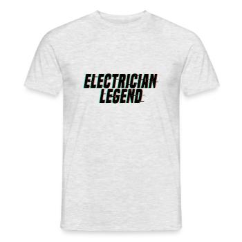 Légende de l'électricien Ironique Dicton Craftsman - T-shirt homme - gris chiné - Devant - AI Model Male 178 dark (178cm)