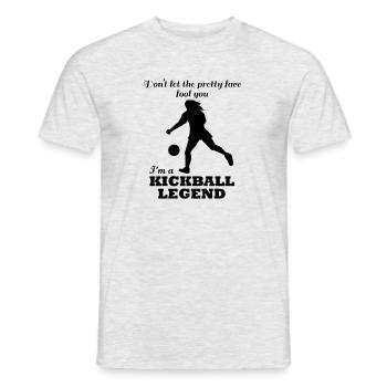Kickball-Spielerin Pretty Kickball Girl Lustiges - Männer T-Shirt - Grau meliert - Vorne - AI Model Male 178 dark (178cm)