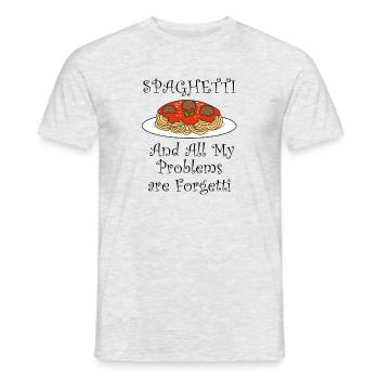 Nudeln und Pasta-Liebhaber Spaghetti Forgetti - Männer T-Shirt - Grau meliert - Vorne - AI Model Male 178 dark (178cm)