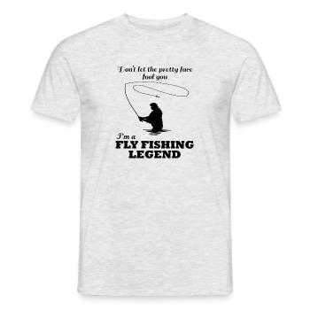 Fly Fishing Ironic Quote Fisherwoman Trout - Men's T-Shirt - heather grey - Front - AI Model Male 178 dark (178cm)