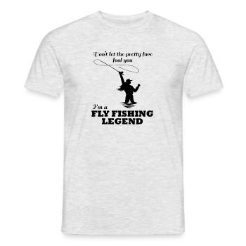 Ironisches Sprichwort der hübschen Fischerin - Männer T-Shirt - Grau meliert - Vorne - AI Model Male 178 dark (178cm)