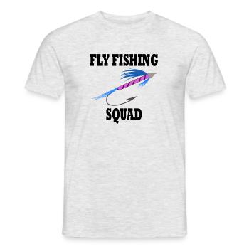 Hobby Fliegenfischen Squad Fischer fangen Fische - Männer T-Shirt - Grau meliert - Vorne - AI Model Male 178 dark (178cm)