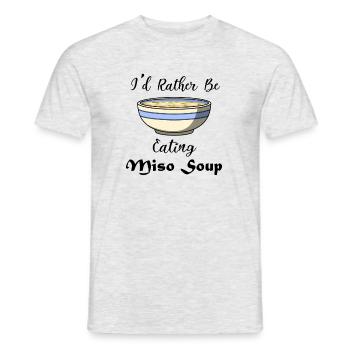 Eating Miso Soup Noodles Ramen Food - Men's T-Shirt - heather grey - Front - AI Model Male 178 dark (178cm)