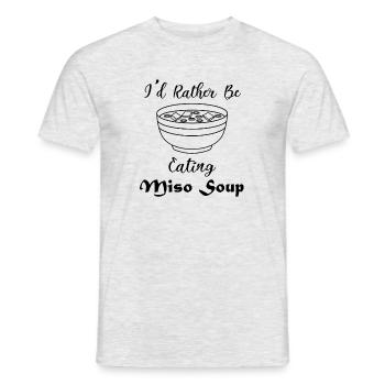 Miso Soup Ramen Japanese Food Chef - Men's T-Shirt - heather grey - Front - AI Model Male 178 dark (178cm)