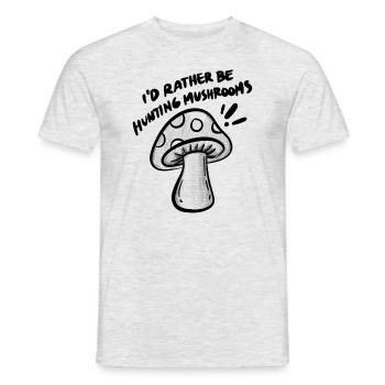 Eating Mushrooms Funny Quote Growing Mushrooms - Men's T-Shirt - heather grey - Front - AI Model Male 178 dark (178cm)