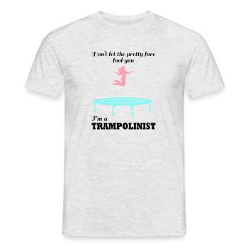 Trampoliniste Hobby Sports Ironic Saying - T-shirt homme - gris chiné - Devant - AI Model Male 178 dark (178cm)