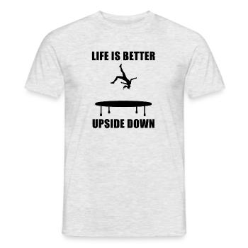 Ironic Quote for a Trampolinist Trampoline Jumping - Men's T-Shirt - heather grey - Front - AI Model Male 178 dark (178cm)