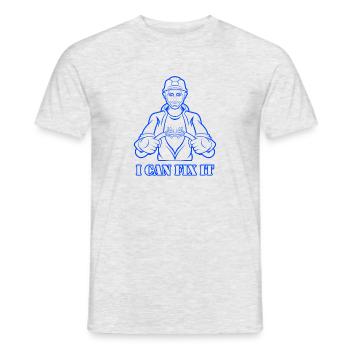 Circuits Ironiques Voltage Electricien - T-shirt homme - gris chiné - Devant - AI Model Male 178 dark (178cm)