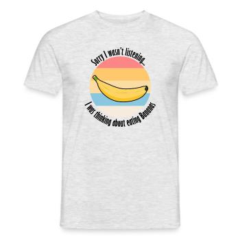 Eating Bananas Exotic Healthy Fruits - Men's T-Shirt - heather grey - Front - AI Model Male 178 dark (178cm)
