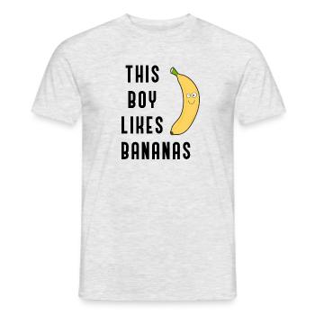 Healthy Fruits Bananas Ironic Saying - Men's T-Shirt - heather grey - Front - AI Model Male 178 dark (178cm)
