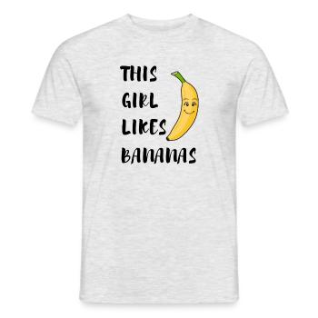 Fruit Lover Healthy Bananas Exotic Fruits - Men's T-Shirt - heather grey - Front - AI Model Male 178 dark (178cm)